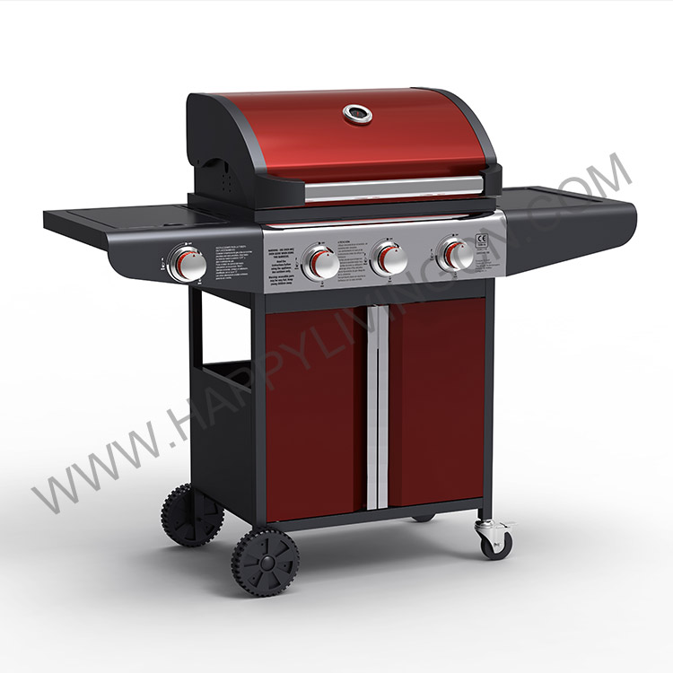 G9503AE-SB（Red） 3+1 Burner Gas BBQ