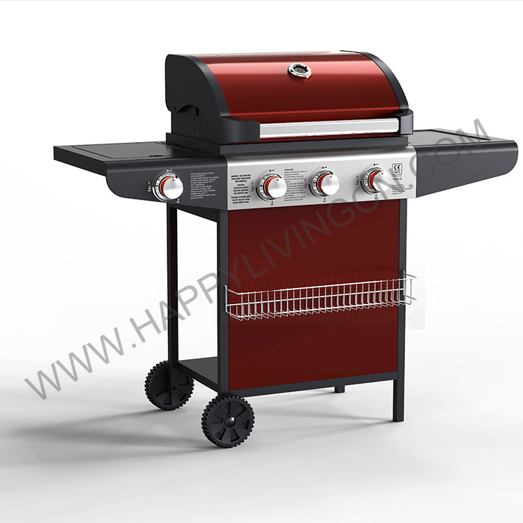 G9503BE-SB（Red） 3+1 Burner Gas BBQ