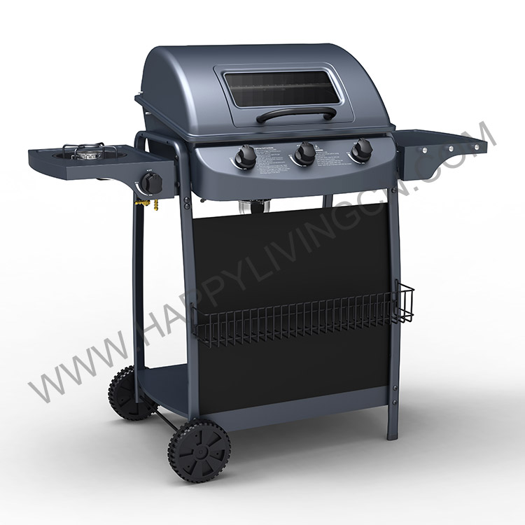 G2804 3+1 Burner Gas BBQ with Glass Window